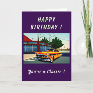 Cartão Aniversário do Classic American Car 1950