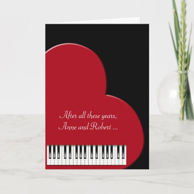 Cartão Aniversário do Coração Musical (Frente)