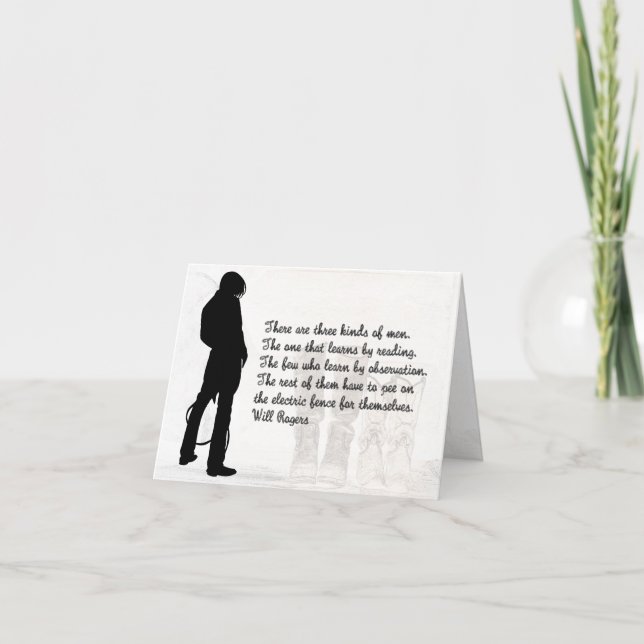 Cartão Aniversário do Cowboy Boots Engraçado Humorável Oc (Frente)