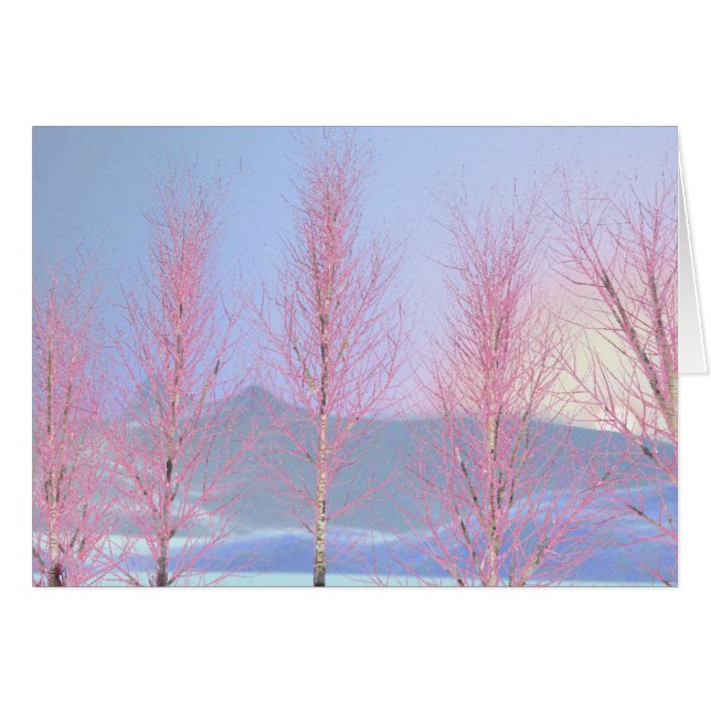 Cartão Aniversário do Creme de framboesa (Frente Horizontal)