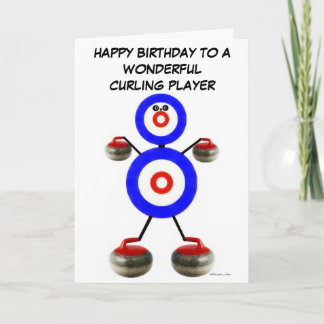 Cartão Aniversário do Curling