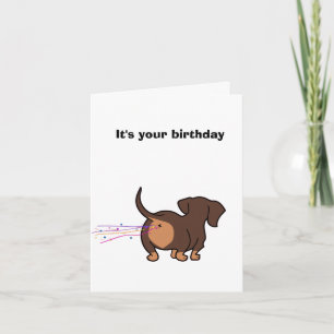 Cartão Aniversário do Dachshund