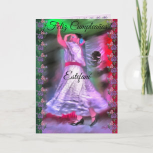 Cartão Aniversário do Dançarino Mexicano 0175