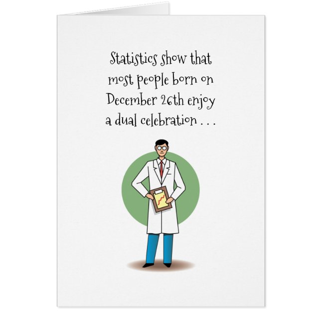 Cartão Aniversário do dia 26 de dezembro (Frente)