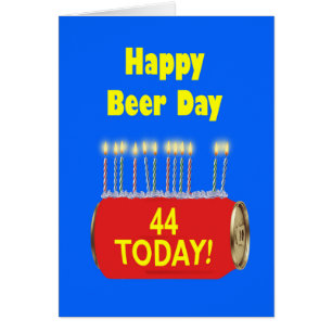 Cartão Aniversário do Dia da Cerveja 44 Happy