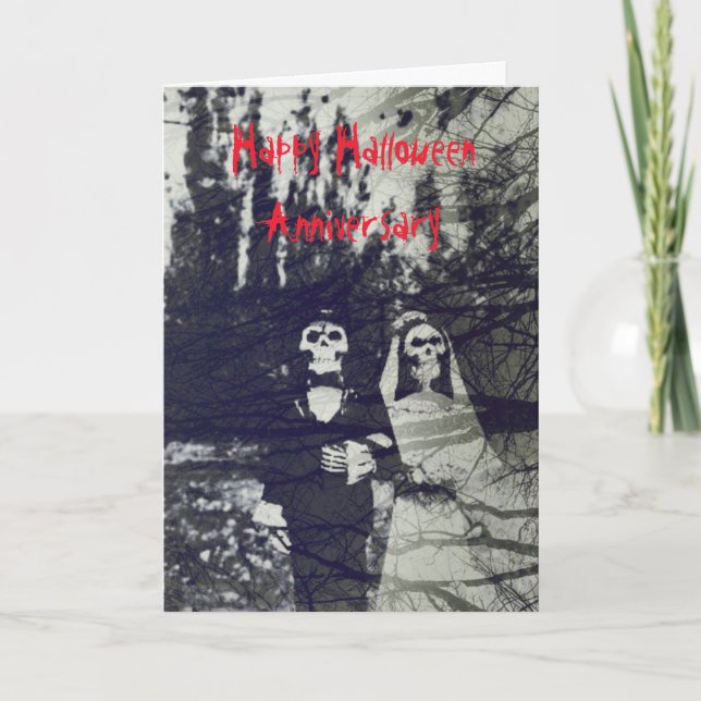 Cartão Aniversário do Dia das Bruxas (Frente)