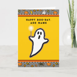 Cartão Aniversário do Dia de as Bruxas engraçado