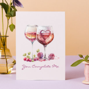 Cartão Aniversário do Dia de os namorados Vermelho Modern