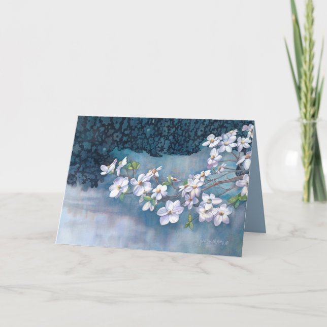 Cartão Aniversário do Dogwood (Frente)