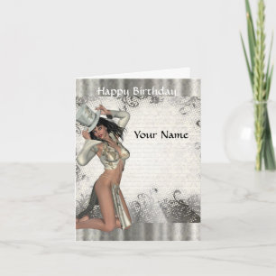 Cartão Aniversário do espetáculo de prata