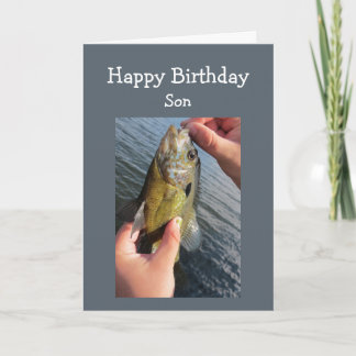 Cartão Aniversário do filho do humor da pesca a
