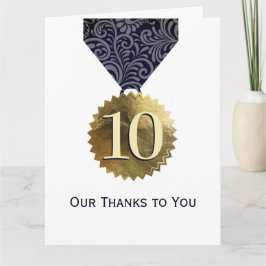 Cartão Aniversário do funcionário universal do selo de ou