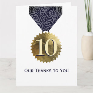 Cartão Aniversário do funcionário universal do selo de ou