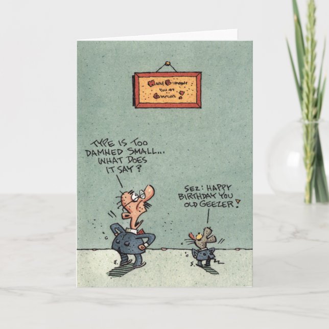 Cartão Aniversário do Geezer (Frente)