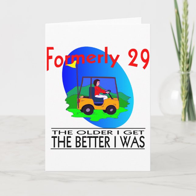 Cartão Aniversário do Golfer (Frente)