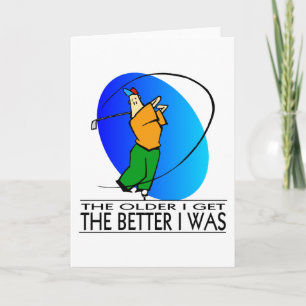 Cartão Aniversário do Golfer