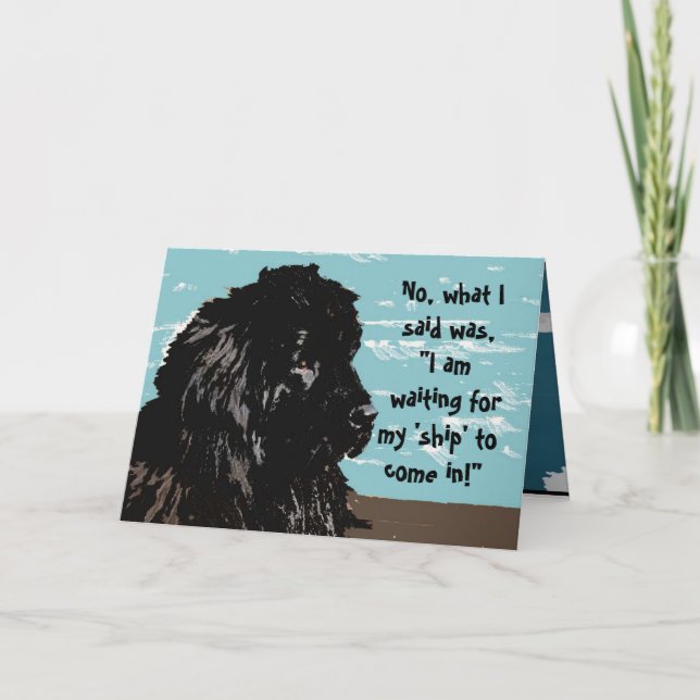 Cartão Aniversário do Humor na Terra Nova (Frente)