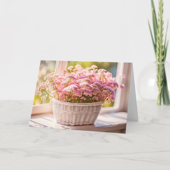 Cartão Aniversário do Lace da Rainha Rosa Anne (Frente)