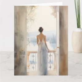 Cartão Aniversário do Lago Elegante