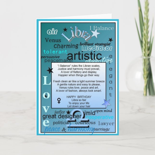 CARTÃO ANIVERSÁRIO DO LIBRA (Frente)