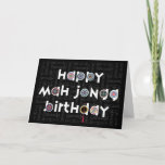 Cartão Aniversário do Mah Jongg Dots<br><div class="desc">Aprecie seus amigos Mah Jongg com esta saudação de aniversário exclusiva. Design disponível em placas,  notebooks,  canecas e muito mais.</div>