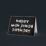 Cartão Aniversário do Mah Jongg Dots<br><div class="desc">Aprecie seus amigos Mah Jongg com esta saudação de aniversário exclusiva. Design disponível em placas,  notebooks,  canecas e muito mais.</div>