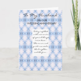 Cartão Aniversário do Marido Personalizado Abstrato Azul
