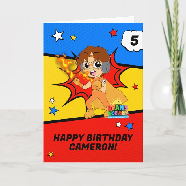 Cartão Aniversário do Mundo de Ryan (Frente)