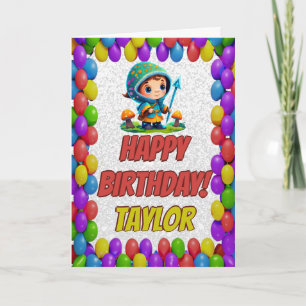 Cartão Aniversário do Mushroom Guardian Personalizado