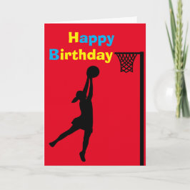 Cartão Aniversário do Netball Personalizado