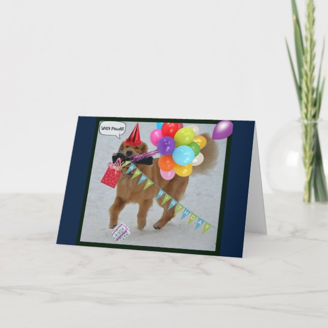 Cartão Aniversário do ouro (Frente)