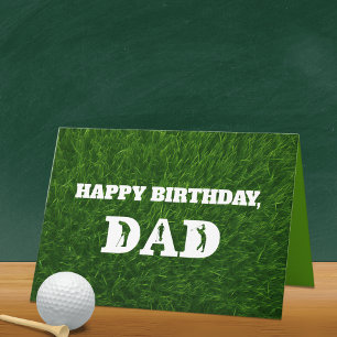 Cartão Aniversário do Pai Golfer ou Texto Personalizado d