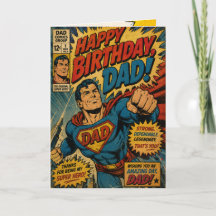 Aniversário do Papai Super-Herói Vintage