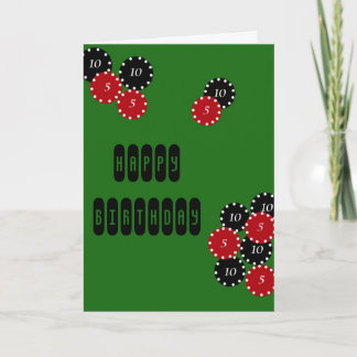 Cartão Aniversário do póquer