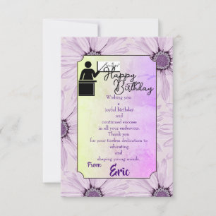 Cartão Aniversário do Professor