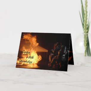 Cartão Aniversário do sapador-bombeiro o 18o