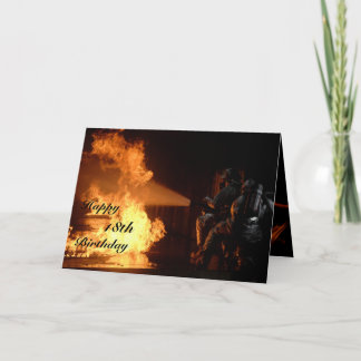 Cartão Aniversário do sapador-bombeiro o 18o