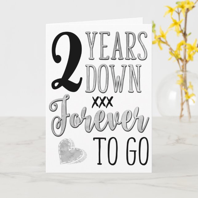 Cartão Aniversário Do segundo, Dois Anos Atrás Para Ir Pa (Flor Amarela)