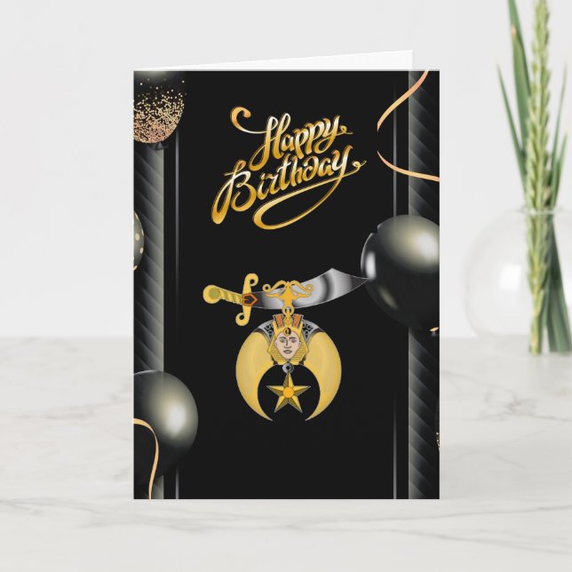 Cartão Aniversário do Shriners (Frente)