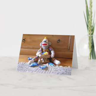 Cartão Aniversário do SockMonkey