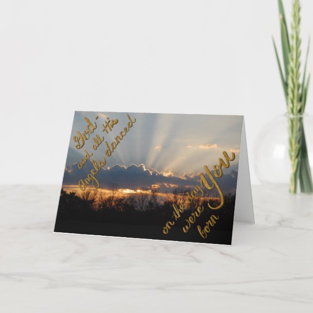 Cartão Aniversário do Sol (Frente)