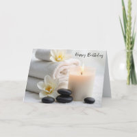 Aniversário Do Spa Towels Com Magnolia Blossoms