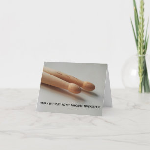 Cartão Aniversário do Temporizador Percussionista de Drum