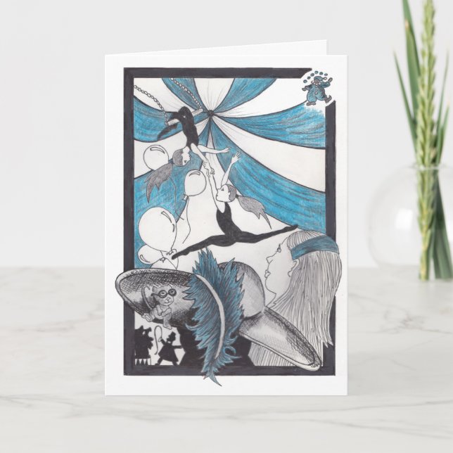 Cartão Aniversário do Trapeze (Frente)