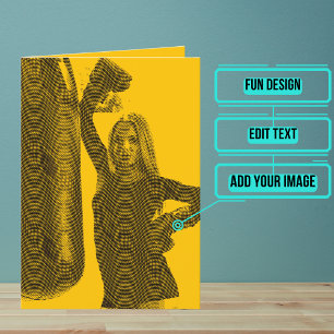 Cartão Aniversário do Treinador Pessoal Feminino