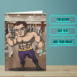 Cartão Aniversário do Treinador Pessoal Masculino