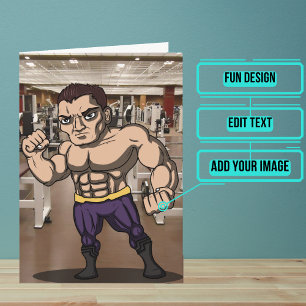 Cartão Aniversário do Treinador Pessoal Masculino