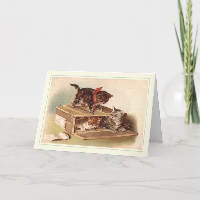 Cartão Aniversário do vintage (Frente)