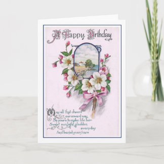 Cartão Aniversário do vintage