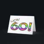 Cartão ANIVERSÁRIO do wow 60TH<br><div class="desc">Procurando algo diferente?  Nós temos mais. Apenas clique sobre a relação da loja abaixo e incorpore o "60th aniversário" à caixa da busca.</div>